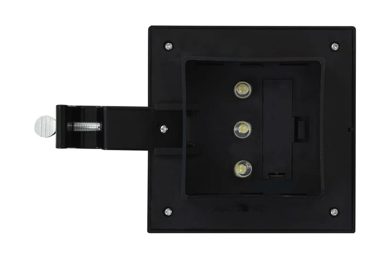 Utendørs sollampe 6 stk LED firkantet 12 cm svart - Belysning - Utebelysning - Solcelle utelys & solcellelamper