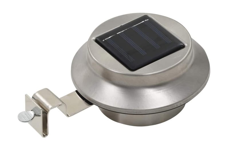Utendørs sollampe 6 stk LED rund 12 cm hvit - Belysning - Utebelysning - Solcelle utelys & solcellelamper