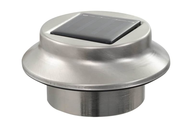 Utendørs sollampe 6 stk LED rund 12 cm hvit - Belysning - Utebelysning - Solcelle utelys & solcellelamper