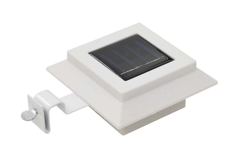 Utendørs sollamper 12 stk LED firkantet 12 cm hvit - Solcelle utelys & solcellelamper - Utebelysning