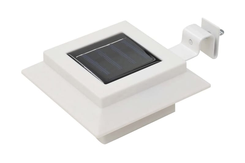 Utendørs sollamper 12 stk LED firkantet 12 cm hvit - Solcelle utelys & solcellelamper - Utebelysning
