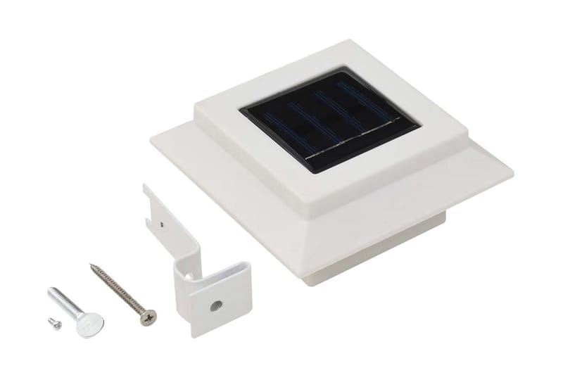Utendørs sollamper 12 stk LED firkantet 12 cm hvit - Belysning - Utebelysning - Solcelle utelys & solcellelamper