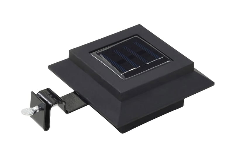 Utendørs sollamper 12 stk LED firkantet 12 cm svart - Belysning - Utebelysning - Solcelle utelys & solcellelamper