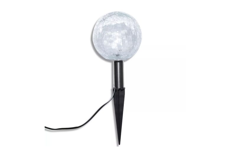Soldrevet kule 3 stk LED hagelys m. jordspyd & solcellepanel - Belysning - Utebelysning