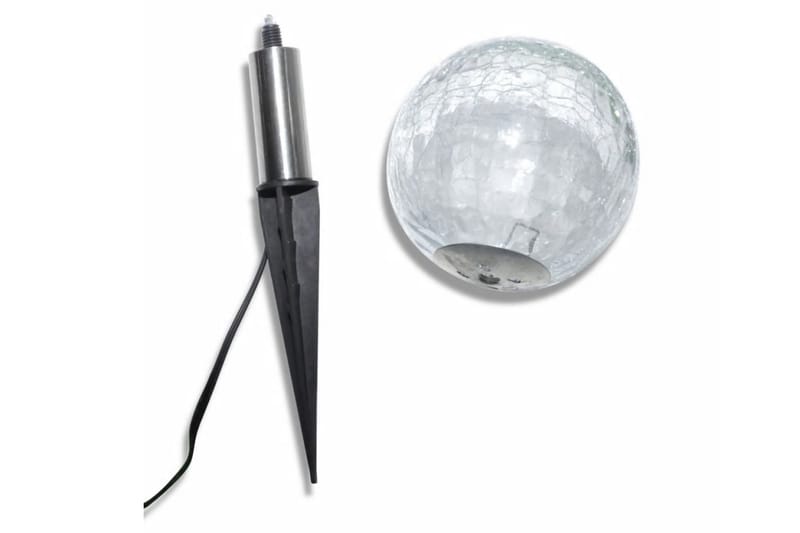 Soldrevet kule 3 stk LED hagelys m. jordspyd & solcellepanel - Belysning - Utebelysning