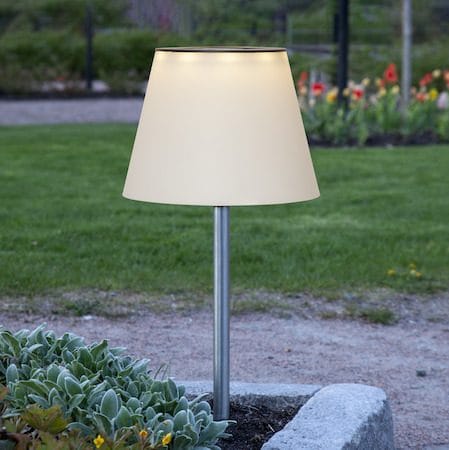 Solini solcellelampe 90 cm - hvit/sølv - Belysning - Utebelysning - Solcelle utelys & solcellelamper