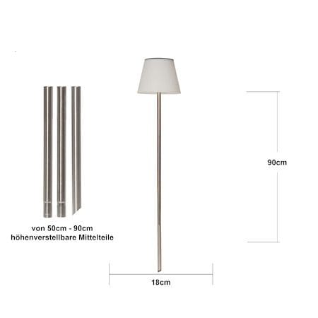Solini solcellelampe 90 cm - hvit/sølv - Belysning - Utebelysning - Solcelle utelys & solcellelamper