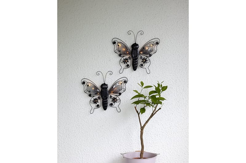 Star Trading Butterfly Solcellebelysning 34 cm - Star Trading - Solcelle utelys & solcellelamper - Utebelysning