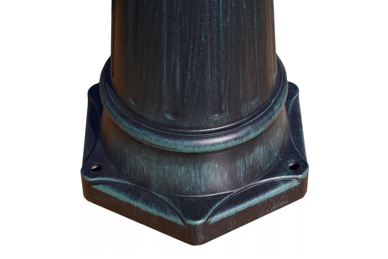 Hagelampe 3-armet 230 cm mørkegrønn/svart aluminum - Mørkegrønn/Svart - Stolpelykt & portlykt
