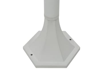 Hagelyktestolpe E27 110 cm 6 stk aluminium hvit - Belysning - Utebelysning - Stolpelykt & portlykt