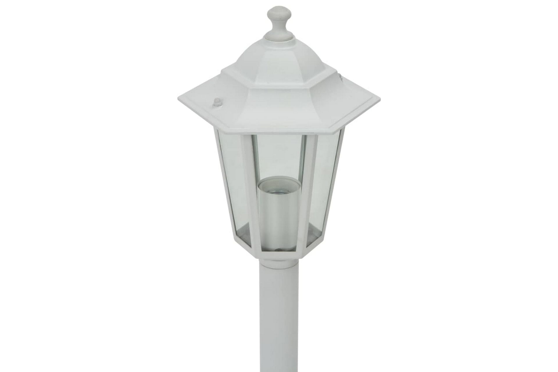 Hagelyktestolpe E27 110 cm 6 stk aluminium hvit - Belysning - Utebelysning - Stolpelykt & portlykt
