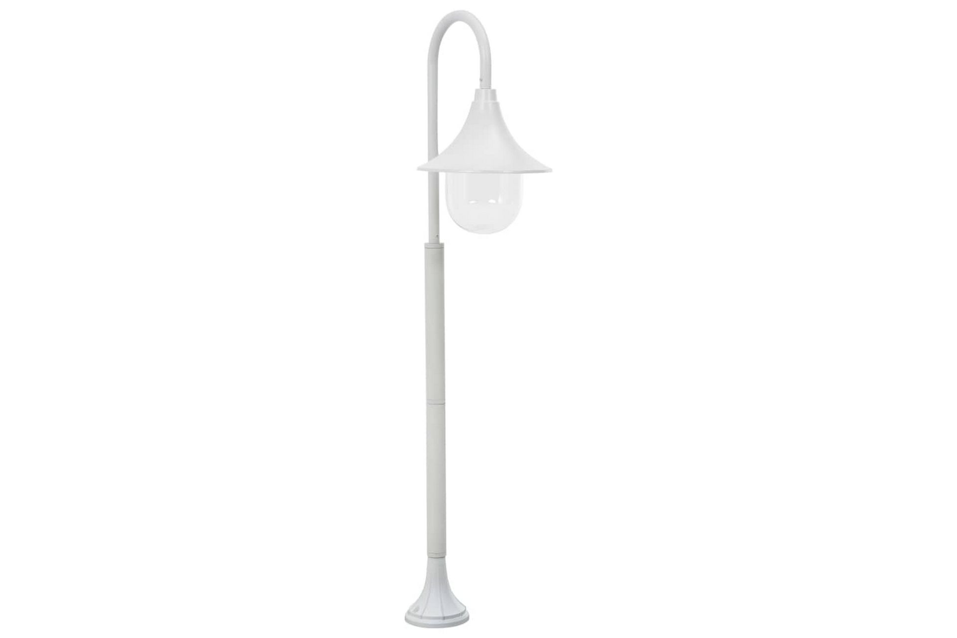 Hagelyktestolpe E27 120 cm aluminium hvit - Belysning - Utebelysning - Stolpelykt & portlykt