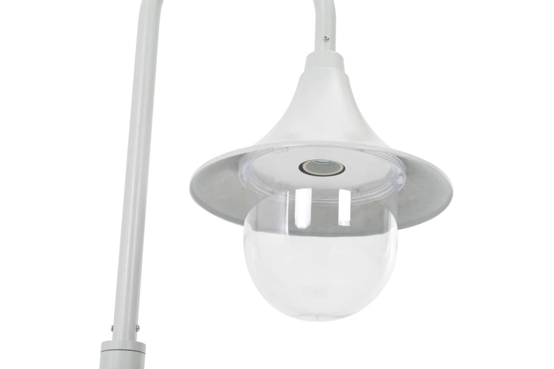 Hagelyktestolpe E27 120 cm aluminium hvit - Belysning - Utebelysning - Stolpelykt & portlykt
