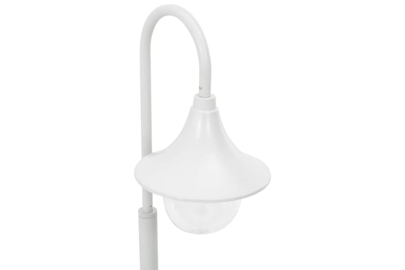 Hagelyktestolpe E27 120 cm aluminium hvit - Belysning - Utebelysning - Stolpelykt & portlykt