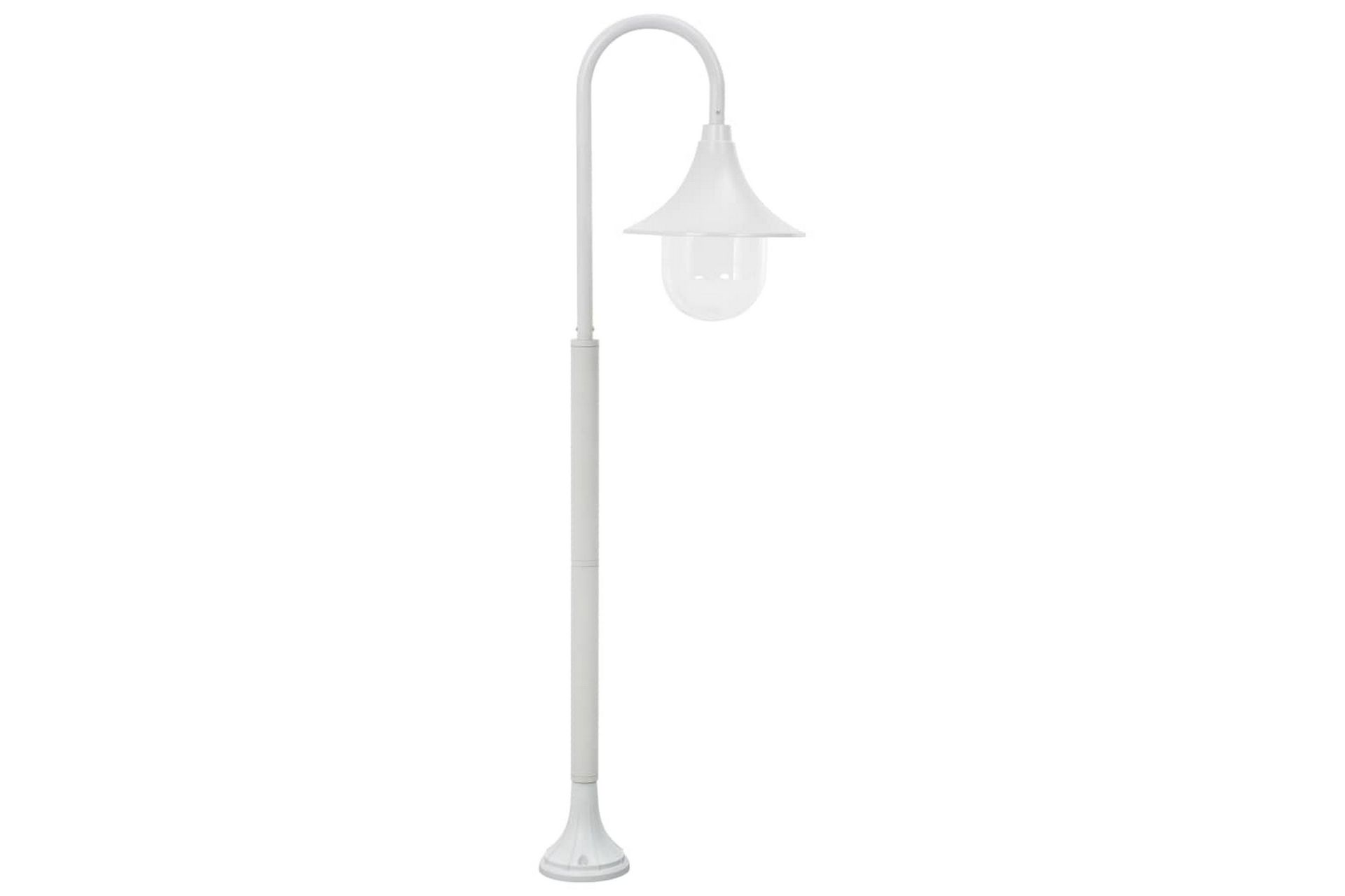 Hagelyktestolpe E27 120 cm aluminium hvit - Belysning - Utebelysning - Stolpelykt & portlykt