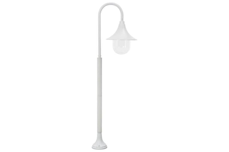 Hagelyktestolpe E27 120 cm aluminium hvit - Belysning - Utebelysning - Stolpelykt & portlykt
