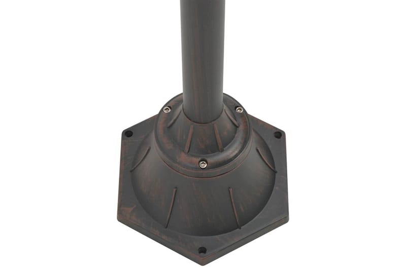 Hagelyktestolpe E27 220 cm aluminium 2 lamper bronse - Belysning - Utebelysning - Stolpelykt & portlykt