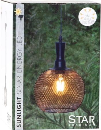 Sunlight solcellelampe 19 cm - svart - Belysning - Utebelysning - Solcelle utelys & solcellelamper