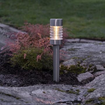 Terni solcellepullert 42 cm - sølv - Belysning - Utebelysning