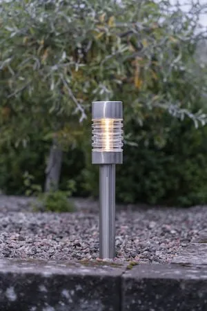 Terni solcellepullert 42 cm, sølv