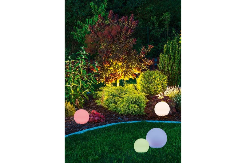 Trio Lighting Melo solkule + spyd 20cm RGBW - Belysning - Utebelysning - Solcelle utelys & solcellelamper