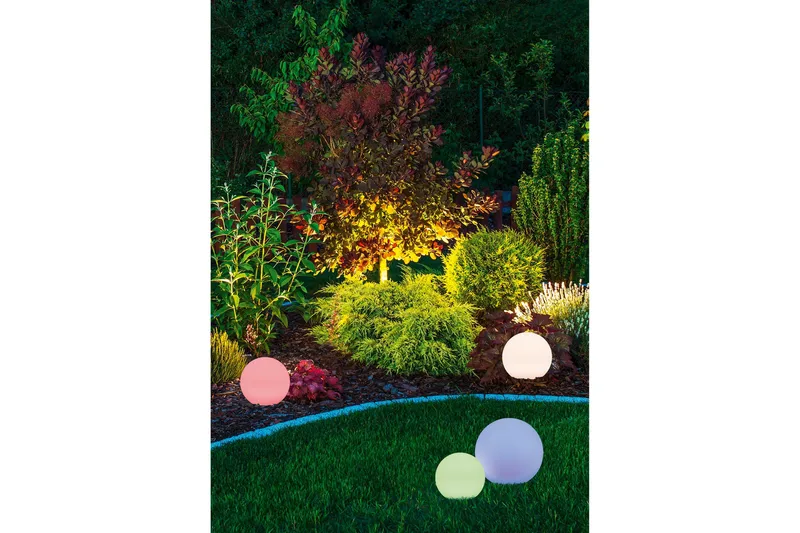 Trio Lighting Melo solkule + spyd 20cm RGBW - Belysning - Utebelysning - Solcelle utelys & solcellelamper