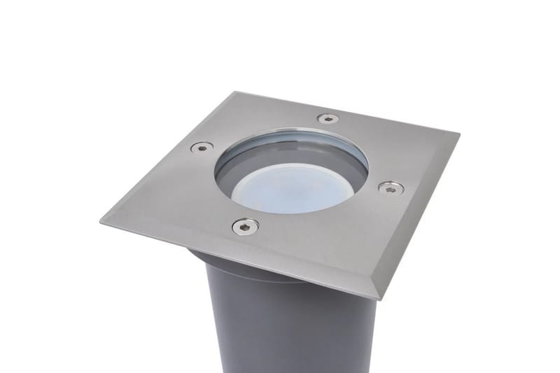 Utendørs LED bakkelys 3 stk kvadratisk - Sølv/Grå - Utebelysning - Pullert