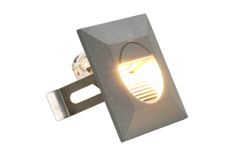 Utendørs LED-vegglamper 6 stk 5 W sølv firkantet - Utebelysning - Fasadebelysning - Entrébelysning