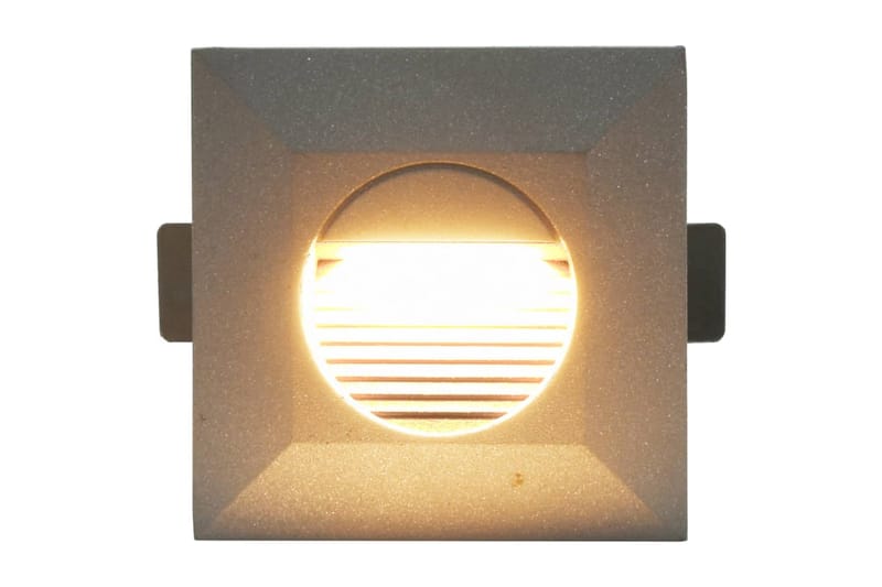 Utendørs LED-vegglamper 6 stk 5 W sølv firkantet - Belysning - Utebelysning