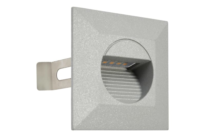 Utendørs LED-vegglamper 6 stk 5 W sølv firkantet - Utebelysning - Fasadebelysning - Entrébelysning