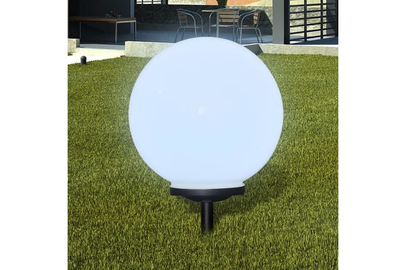 Utendørs Soldrevet Ball Lys LED 40 cm 1 stk - Hvit - Utebelysning - Pullert