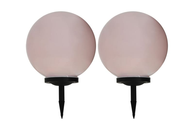 Utendørs sollampe 2 stk LED kuleformet 40 cm RGB - Belysning - Utebelysning - Solcelle utelys & solcellelamper