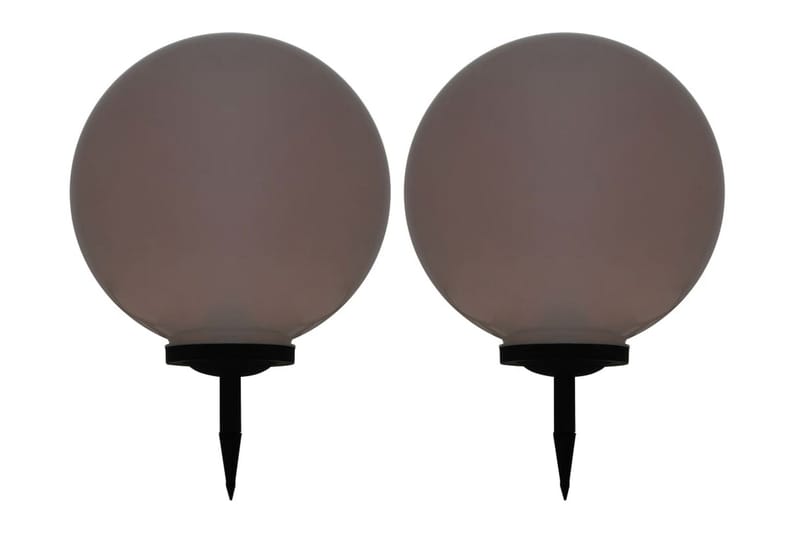 Utendørs sollampe 2 stk LED kuleformet 50 cm RGB - Belysning - Utebelysning - Solcelle utelys & solcellelamper