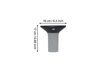 Vegglampe Utendørs Eglo Corbezzola med Sensor - Antracit/Hvit - Belysning - Utebelysning - Solcelle utelys & solcellelamper