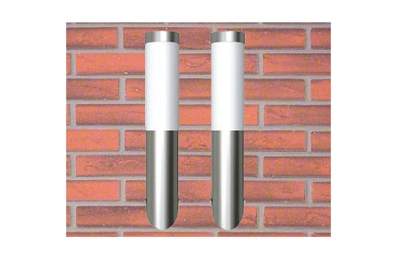 Vegglamper 2stk 6 x 36 cm - Sølv - Belysning - Utebelysning
