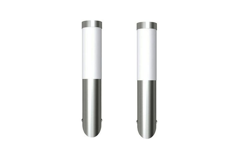 Vegglamper 2stk 6 x 36 cm - Sølv - Belysning - Utebelysning