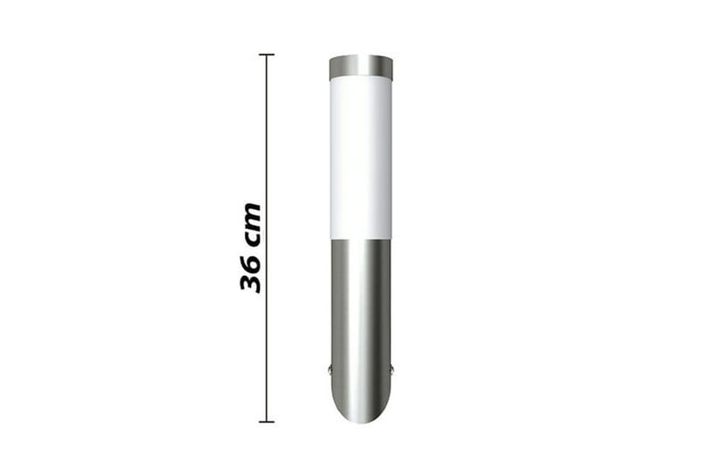 Vegglamper 2stk 6 x 36 cm - Sølv - Belysning - Utebelysning