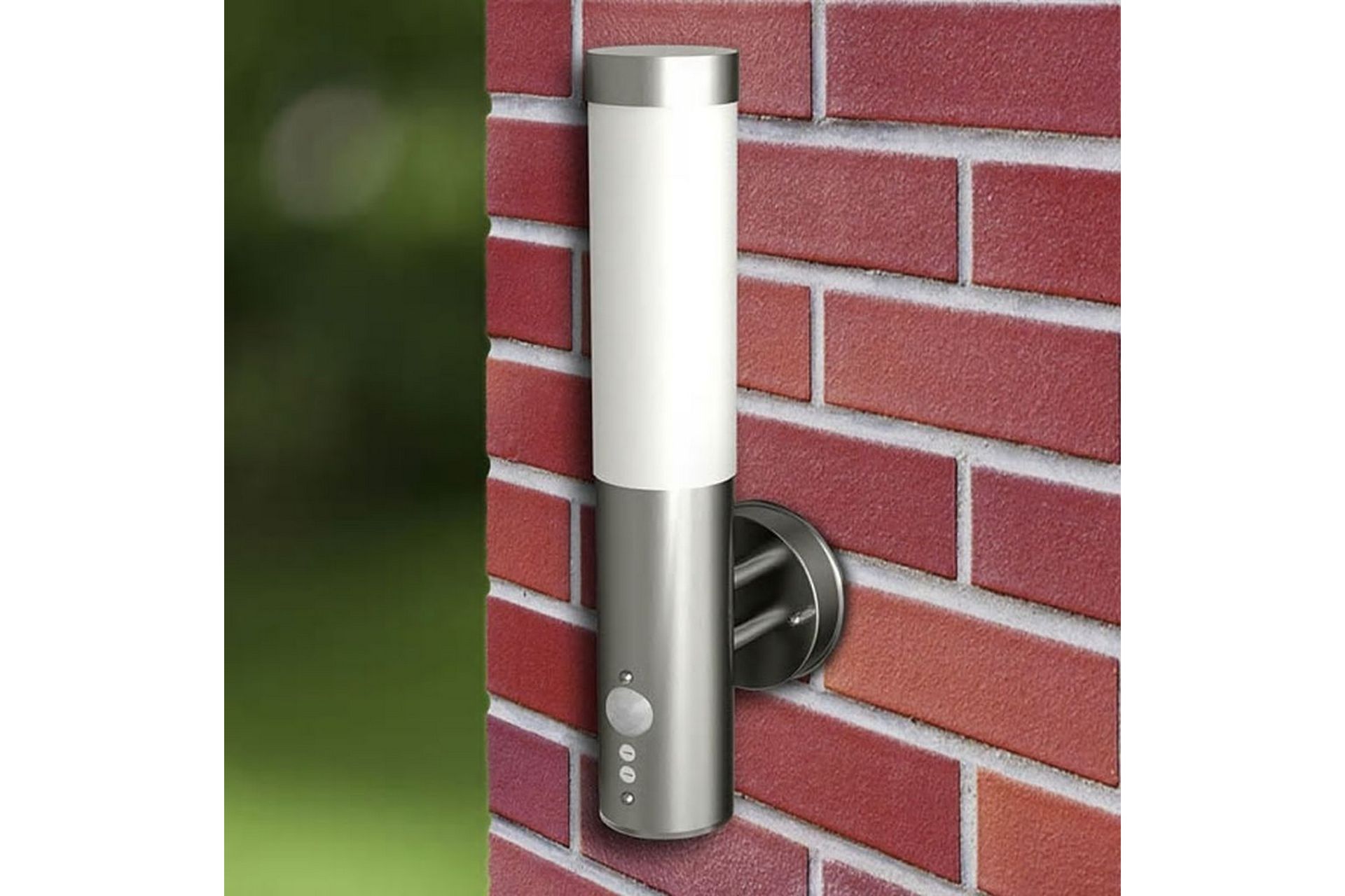 Vegglamper med Bevegelsesdetektor 2stk 11 x 35 cm - Sølv - Belysning - Utebelysning