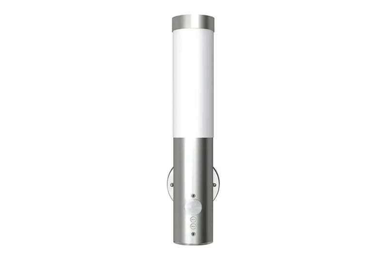 Vegglamper med Bevegelsesdetektor 2stk 11 x 35 cm - Sølv - Utebelysning - Fasadebelysning - Entrébelysning