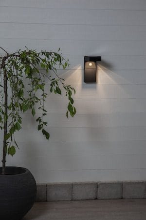 Vici solcellevegglykt 9 cm - svart - Belysning - Utebelysning - Solcelle utelys & solcellelamper