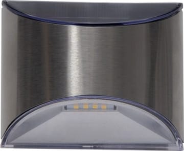 Wally 2-pakning solcellevegglykt 10 cm - sølv - Belysning - Utebelysning - Solcelle utelys & solcellelamper