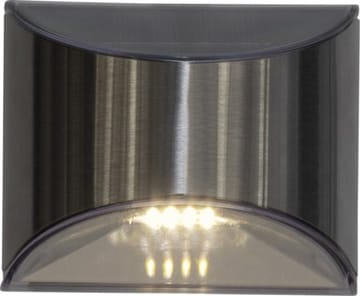 Wally 2-pakning solcellevegglykt 10 cm - sølv - Belysning - Utebelysning - Solcelle utelys & solcellelamper
