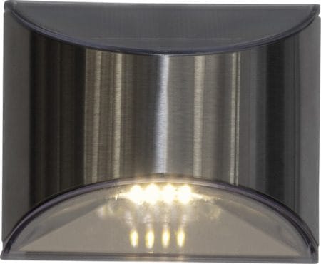Wally 2-pakning solcellevegglykt 10 cm - sølv - Belysning - Utebelysning - Solcelle utelys & solcellelamper