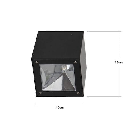 Wally Cube solcellevegglykt 10 cm - svart - Belysning - Utebelysning - Solcelle utelys & solcellelamper