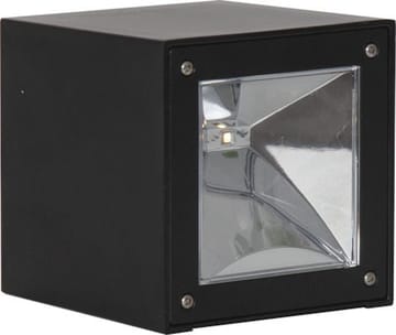 Wally Cube solcellevegglykt 10 cm - svart - Belysning - Utebelysning - Solcelle utelys & solcellelamper