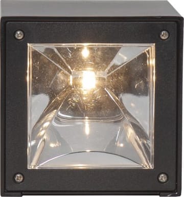 Wally Cube solcellevegglykt 10 cm - svart - Belysning - Utebelysning - Solcelle utelys & solcellelamper