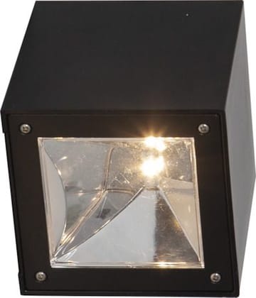 Wally Cube solcellevegglykt 10 cm - svart - Belysning - Utebelysning - Solcelle utelys & solcellelamper