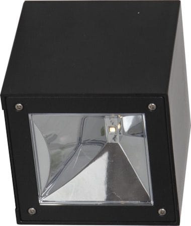 Wally Cube solcellevegglykt 10 cm - svart - Belysning - Utebelysning - Solcelle utelys & solcellelamper