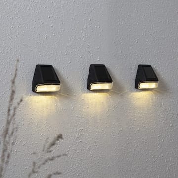 Wally Mini 3-pakning solcellevegglykt 7 cm - svart - Belysning - Utebelysning - Solcelle utelys & solcellelamper