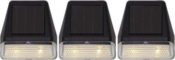 Wally Mini 3-pakning solcellevegglykt 7 cm - svart - Belysning - Utebelysning - Solcelle utelys & solcellelamper